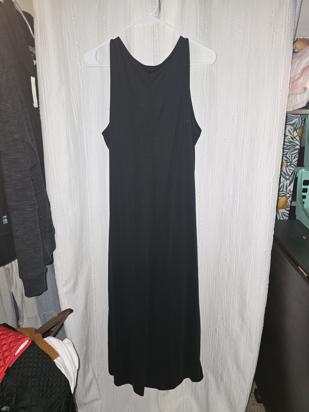 Lisa Rinna Collection Black Racerback High-Low Maxi Dress - Picture 3 of 4